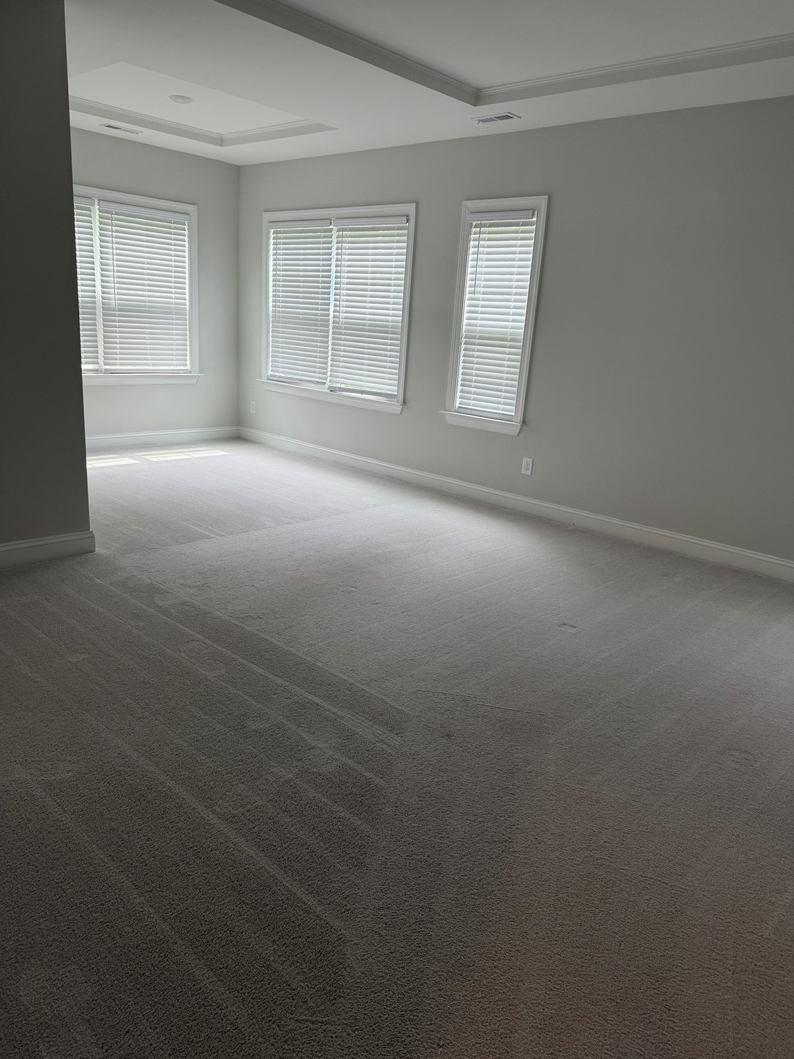Clean Queen NC cleaning work - freshly cleaned carpeted room